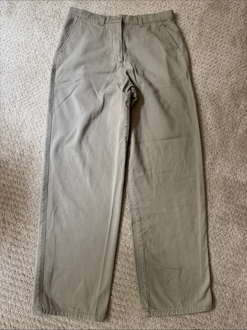 Vintage 90s Ann Taylor LOFT 100% Cotton High Rise Khaki Pants | Size 12